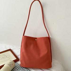 Large Capacity Shoulder Bag for Women Solid Handbag