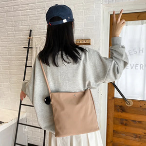 Large Capacity Shoulder Bag for Women Solid Handbag