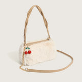 Autumn Winter Women's Cherry Plush Crossbody Handbag