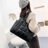 Nylon Women Handbags Casual Quilted Lattice Shoulder Bags