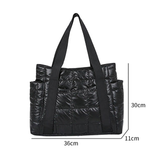 Nylon Women Handbags Casual Quilted Lattice Shoulder Bags