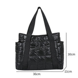 Nylon Women Handbags Casual Quilted Lattice Shoulder Bags
