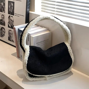 Autumn Winter Plush Bags Women's Leisure Lamb Hair Shoulder Bag