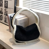 Autumn Winter Plush Bags Women's Leisure Lamb Hair Shoulder Bag