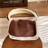 Autumn Winter Plush Bags Women's Leisure Lamb Hair Shoulder Bag