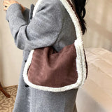 Autumn Winter Plush Bags Women's Leisure Lamb Hair Shoulder Bag