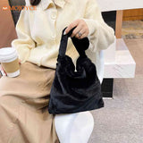 Autumn Winter Plush Handbag Lady Shoulder Female Bags Purse Women