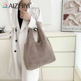 Soft Plush Women Top-Handle Bags Fluffy Furs Rhombus Pattern
