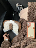 Retro Plush Pu Leather Women's Bag High Capacity Shoulder Handbag