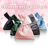 Autumn Winter Velvet Women's Handbags Bar Knot Wrist Bag Japanese Style