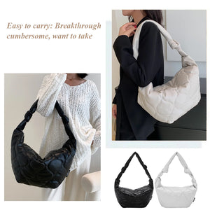 Autumn Winter Crossbody Bag Cotton Padded Travel Satchel