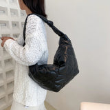 Autumn Winter Crossbody Bag Cotton Padded Travel Satchel