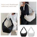 Autumn Winter Crossbody Bag Dumplings Cotton Padded Solid Handbag