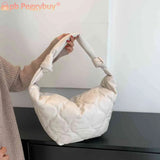 Autumn Winter Dumplings Shoulder Bag Cotton Padded Messenger Bag