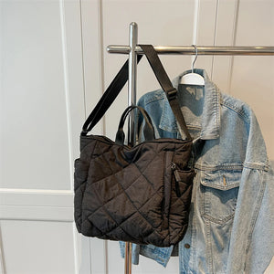 Quilted Crossbody Bag Large Capacity Shoulder Bag for Women