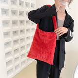 Soft Plush Fluffy Fur Tote Bag for Travel Work