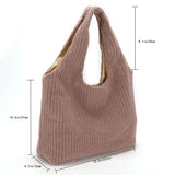 Soft Plush Top-handle Bag for Women, Large-capacity Handbag
