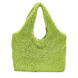 Soft Plush Top-handle Bag for Women, Large-capacity Handbag