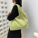 Soft Plush Top-handle Bag for Women, Large-capacity Handbag