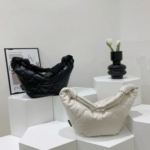 Autumn Winter Shoulder Bags Dumplings Cotton Padded Purses Handbags