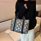 Quilted Cotton Crossbody Satchel Large Capacity Handbag