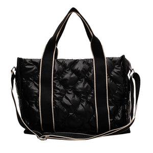 Fall Winter Quilted Shoulder Handbag Large Capacity Portable Travel Crossbody