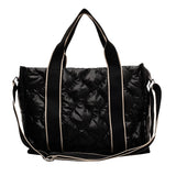 Fall Winter Quilted Shoulder Handbag Large Capacity Portable Travel Crossbody