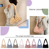 Autumn Winter Shoulder Handbag Plush Zip Small Travel Work Bag for Ladies