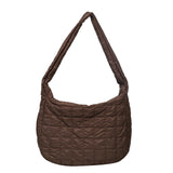 Vintage Nylon Lattice Shoulder Bag Large Crossbody Bags