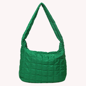 Vintage Nylon Lattice Shoulder Bag Large Crossbody Bags