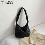 Quilted Crossbody Bag Large Capacity Messenger Bag Casual Portable for Girls