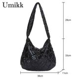 Quilted Crossbody Bag Large Capacity Messenger Bag Casual Portable for Girls