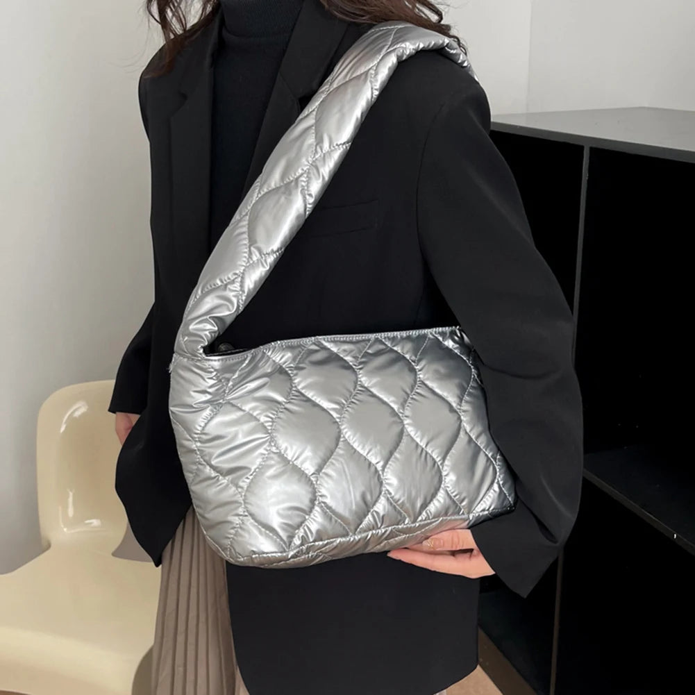 Quilted Rhombic Crossbody Bag for Women, Casual Handbag for Girls
