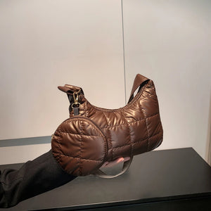 Autumn Winter Women Shoulder Bag Casual Quilted Female Underarm Bag