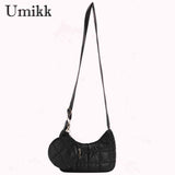 Quilted Cotton-Padded Shoulder Bag with Small Round Purse