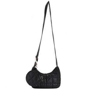Quilted Shoulder Bag with Small Round Purse
