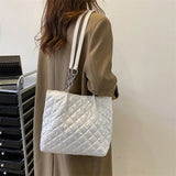 Quilted Cotton Padded Tote Bag for Women