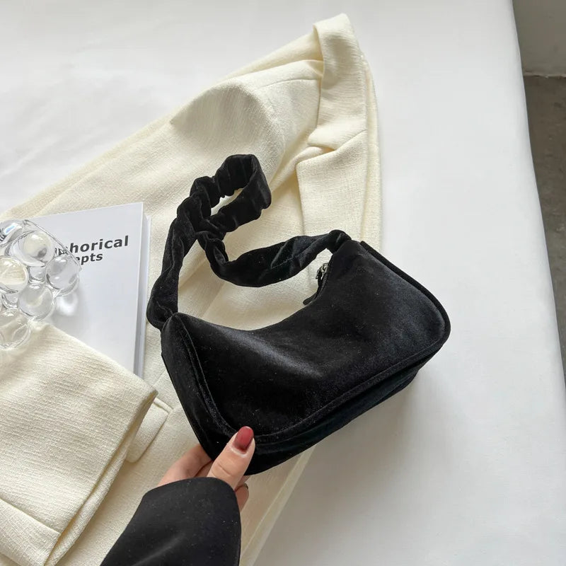 Autumn Women Large-capacity Shoulder Bags Casual Plush Warm Bags