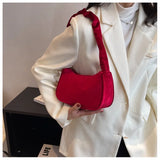 Autumn Women Large-capacity Shoulder Bags Casual Plush Warm Bags