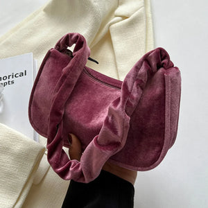 Autumn Women Large-capacity Shoulder Bags Casual Plush Warm Bags