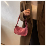 Autumn Women Large-capacity Shoulder Bags Casual Plush Warm Bags