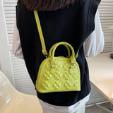 Multicolor Rhombic Embossed Shoulder Crossbody Bag