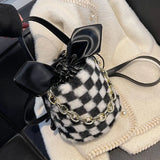 Advanced Niche Furry Bag Women's Crossbody Bucket Bag