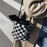 Advanced Niche Furry Bag Women's Crossbody Bucket Bag