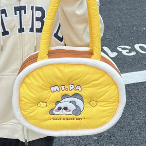Cartoon Retro Food Plush Cake Shoulder Bag for Women
