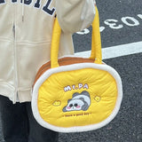 Cartoon Retro Food Plush Cake Shoulder Bag for Women