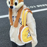 Cartoon Retro Food Plush Cake Shoulder Bag for Women