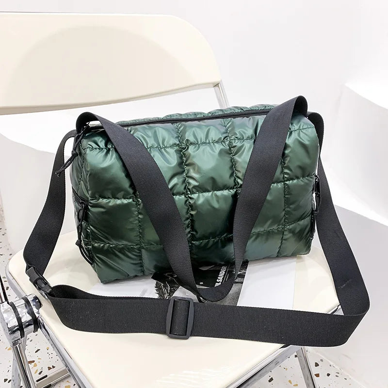 Autumn/Winter Down Pillow Bag Female Space Cotton Shoulder Bags Totes