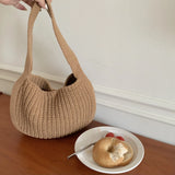 Hand Knitted Ethnic Bucket Bag for Women