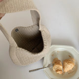 Hand Knitted Ethnic Bucket Bag for Women